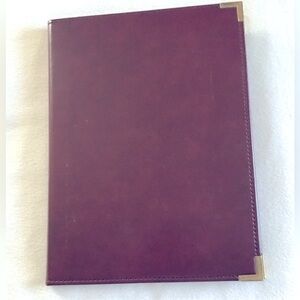Leather notebook w/ pockets. Dark Burgundy color. Just buffed w/ leather Paste.